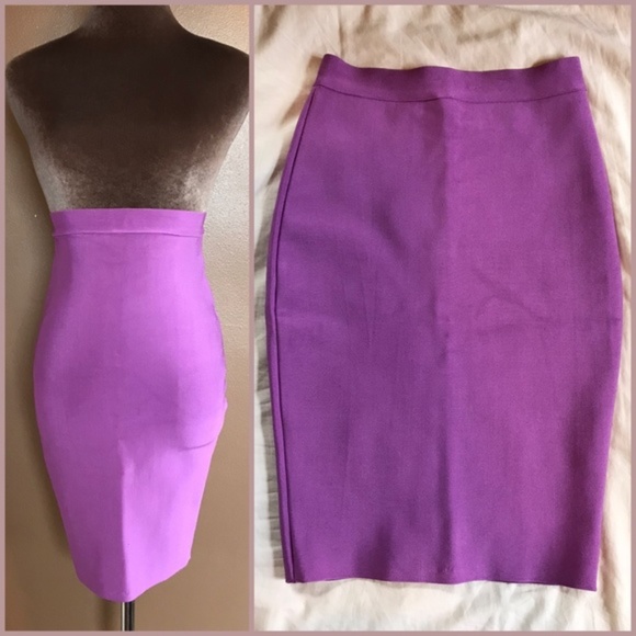 Hot Miami Styles Dresses & Skirts - Orchid Bodycon Midi Skirt